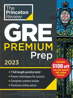cover image of Princeton Review GRE Premium Prep, 2023